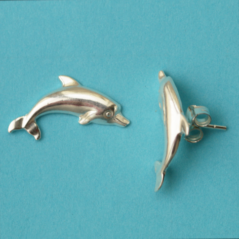 Earrings Dolphin Stud No.2 - D Goldline